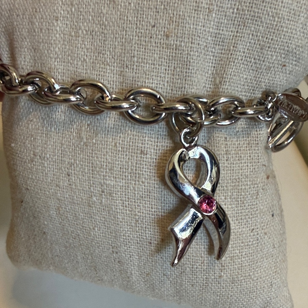 Cookie Lee Breast Cancer Charm Bracelet
